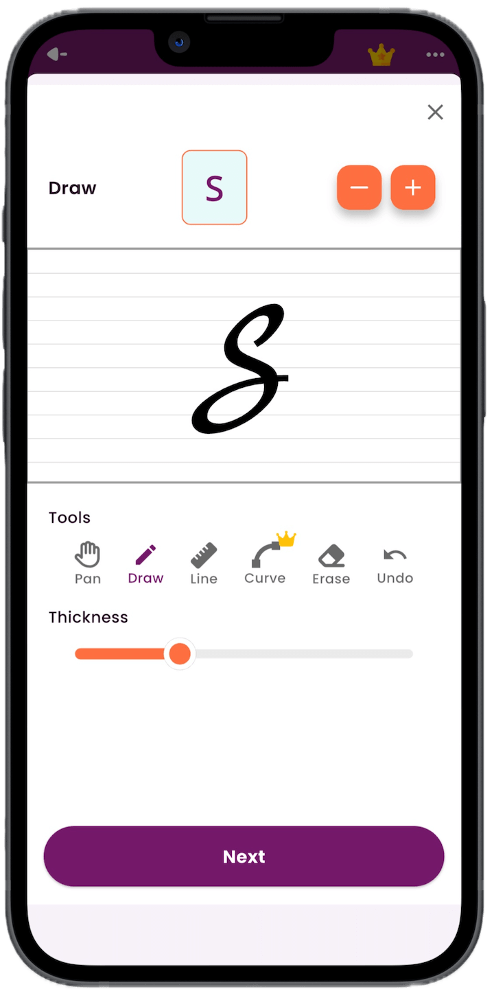 Adjust handwriting font
