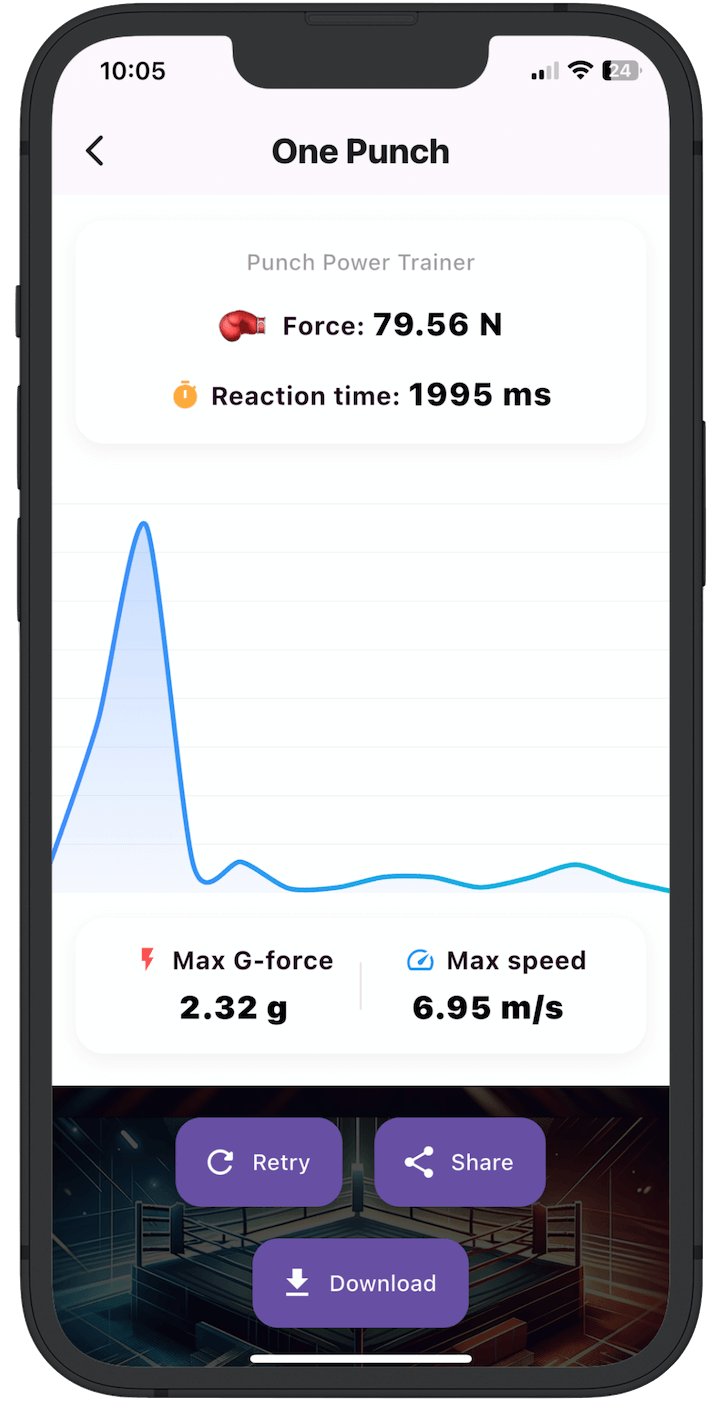Punch Power Trainer app screenshot